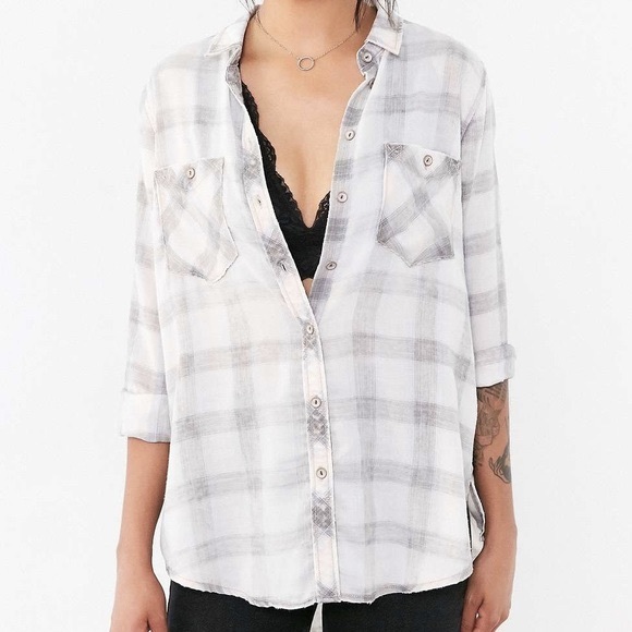 BDG | Tops | Bdg W Gray Cream Plaid 